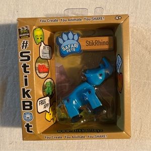 -StikBot Safari Pets StikRhino Blue Figure
